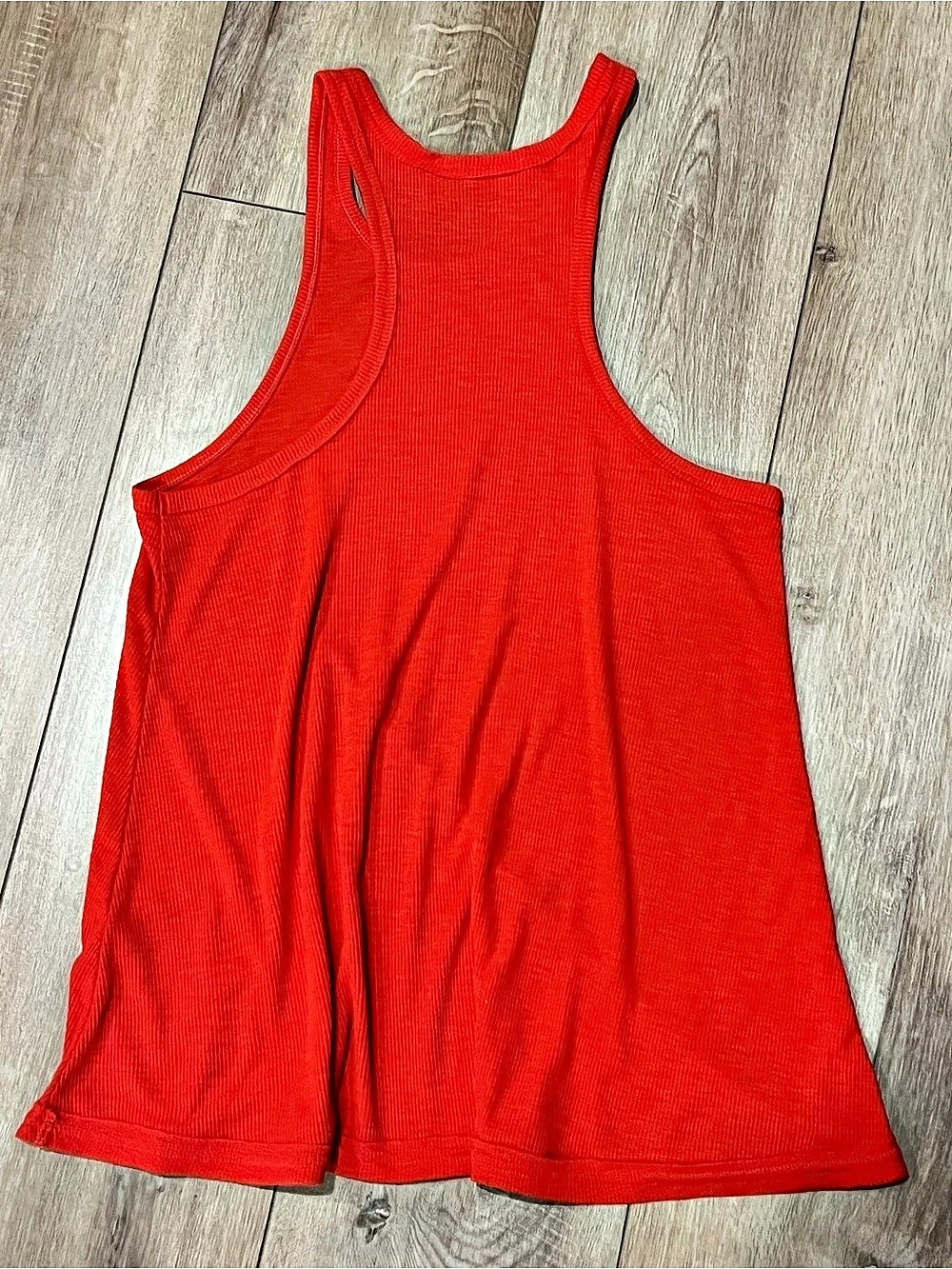 Free People Intimately Red Ribbed flowy Tank Top Small - Picture 2 of 4